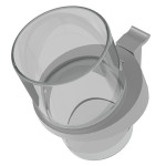 Soporte Inclinado 1Vaso A84 H114 Plata Mate