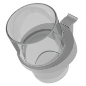 Soporte Inclinado 1Vaso A84 H114 Plata Mate