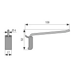 Enganche Colgador Expositor Recto L109