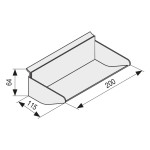 Bandeja Portaobjetos A115 L200 Plata Mat (5 uds.)