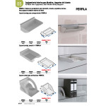 Bandeja Portaobjetos A115 L200 Plata Mat (5 uds.)