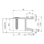 Perfil Tirador Aluminio Calas 30B 2,60 Efecto Inox (6 uds.)