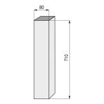 Columna H710 C80 Inoxidable Brillo Para Base Cima
