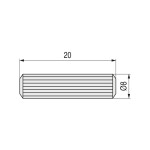 Espigas De Madera 8-20 (Saco 30000U.) (30000 uds.)
