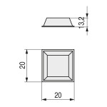 Lagrima Adh.poliuret. C20X13,2 Transparente (18U)