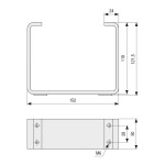 Pata Metal Uxia H120 150X50 Cromo