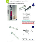 Perchero Frontal Inclinable Serie Óptima 8P Acabado Cromo