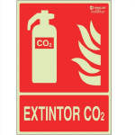 Señal 7002 Plastico 297X210 "Extintor Co2" Luminiscente