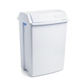 Papelera 49Lts. Tapa Basculante Blanco Largo 400 X Ancho 335 X Alto 575 Mm.