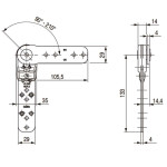 Varioflex Juego De Resorte Compás 90º - 210º Para Sofá 7 Posiciones