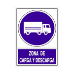 Señal 680 Plas.295X210"Zona Carga/Desc." Zona De Carga Y Descarga