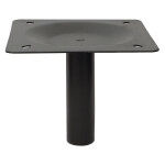 Columna Ø50 Con Placa P/Alt 235 Negro Mate H Total Con Base 235 Sin Base 185