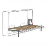 Somier Horizontal 135X190 Gris Pata Basculante