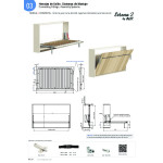 Somier Horizontal 135X190 Gris Pata Basculante