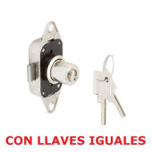 Cerradura Falleba 2185 Cilindro 16X20 M6. Con Llaves Iguales