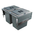 Cubo Basura Block 2.0 M600 2X18L. Antrac  Altura Reducida.