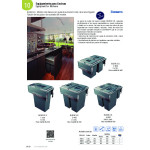 Cubo Basura Block 2.0 M600 2X18L. Antrac  Altura Reducida.