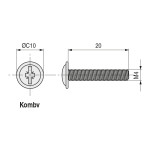 Tornillo Tirador Combo Negro 4-20 (1000 uds.)