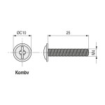 Tornillo Tirador Combo Negro 4-25 (1000 uds.)