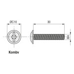 Tornillo Tirador Combo Negro 4-30 (1000 uds.)