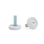 Pie Nivelador Rugo Ø30 M8X24 Plástico Gris