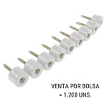 Soporte Cilíndrico Maq. Con Clavo Blanco (1.200U) Soporte Estante Para Maquina.
