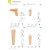 Pata Madera Conica H80 M8 Natural
