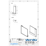 Perfil Aluminio Siria 3,25M Plata Mate Para Hacer Vitrinas. Sin Junquillo. (4 uds.)
