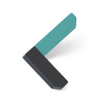 Percha Corner 101X67 Gris/Turquesa (6 uds.)