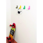 Percha Tok 25X65X30 Blanco Mate  Con Adhesivo 3M. Resistencia 3Kgs.