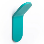 Percha Tik 40X125X47 Azul Turquesa  Con Adhesivo 3M. Resistencia 5Kgs. (6 uds.)