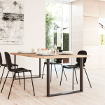 Pata Metálica Para Mesa Modelo Ucal H710 Acabado Negro