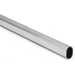 Tubo Ovalado Para Armario. Metal. Cromado. Sección 30 X 15 Mm. Por Barra De 3 M. Grosor 0,8 Mm