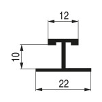 Perfil Japonesa "H" Sp10 Lac.blanco 2M (4 uds.)