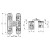 Bisagra Invisible Autocentrante K2700 Cr.sat  Autocentrante. 60Kgs/3B. 120X76Mm.