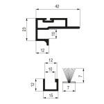 Kit Puerta Kanda Sp10 Lac.blanco 2,60M (2 Perfiles, 2 Angulos, Ruedas Y Polipelo.)