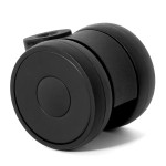 Rueda Giratoria Linea Light A/Doble Y Sin Freno En Negro D50