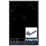 Manivela Con Roseta. De Aluminio, Modelo Tendal Ø50 Y Acabado Negro Mate
