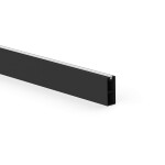 Tubo Para Perchero Basic Aluminio Negro Rectangular 30X12 Mm 3 M