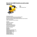 Sierra Calar Electrónica Dewalt 650W Dwe349-Qs