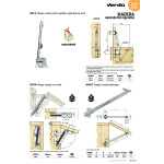 Bisagra Compas Mamut 200Mm Pta/Ascen. Soporta Max.5Kgs. Con Retencion.