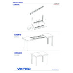 Guia Mesa Extensible Classic H37 450Mm Bidi D/I.   1 Tablero X 600Mm. Carga 60Kgs.