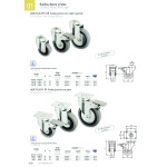 Rueda Giratoria Jade Plus Aro De Goma Ø60 Tp Zincado Placas Antihilo Y Doble Hilera De Bolas.