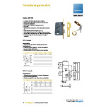 Cerradura Embutir Tesa 2010P/50/Hn Dist-47, Ent-50, C/Recto, Niquelada