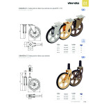 Rueda Giratoria Camarena Aro De Goma D105 Plástico Cromo Max.10Kg. Placa 50X50. H121.