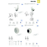 Rueda Fija Con Aro De Goma Gris. Diámetro 25 Mm. Altura 28 Mm. Con Soporte Escuadra. De Acero Zincado. Modelo Kety-S