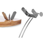 Jamonero de Madera Kinvara JWHH-3014 Natural Metal Bambú 47 x 16,5 x 36 cm