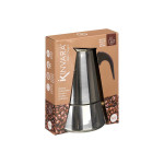 Cafetera Italiana Kinvara S12AA-6T Negro Plateado Acero 6 Tazas