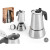 Cafetera Italiana Kinvara S12AA-6T Negro Plateado Acero 6 Tazas