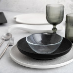 Vaso Bidasoa Fosil Gris Vidrio 460 ml (6 Unidades)